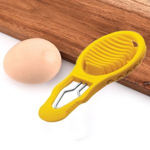 Éplucheur en plastique pratique jaune, trancheur de garniture, perforateur de coquille d'œuf à la coque pour la maison - Product Image 2