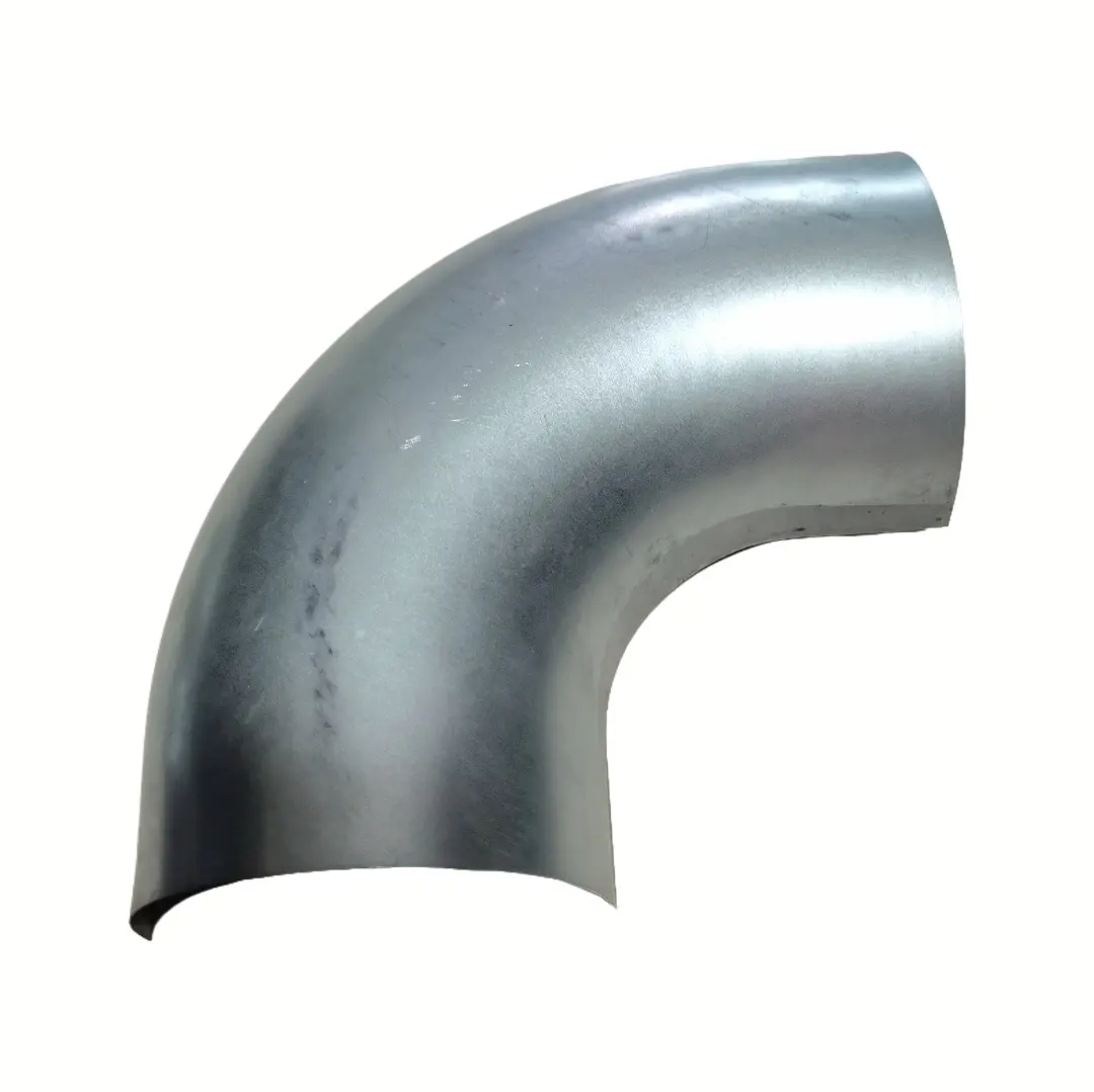 Pipe fittings galvanized steel 90 degree bend B90 bend 90 degree spiral air duct elbow