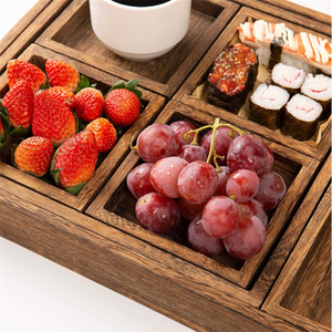 Mộc Mạc hình chữ nhật rắn gỗ ăn sáng Bàn cà phê đĩa cứng bằng gỗ tự nhiên phục vụ khay - Product Image 3