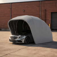 Abri de voiture pliable à toit en arche, imperméable, avec structure métallique, abri de stationnement portable pour une seule voiture, garage extérieur