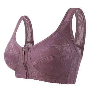 Reggiseno a <span class=keywords><strong>balconcino</strong></span> in pizzo Sexy Push up <span class=keywords><strong>imbottito</strong></span> coppe lusinghiere scollo in tessuto Mesh traspirante stile romantico reggiseno taglie forti - Product Image 6
