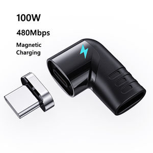 Ad1B PD 100W 480 Mb/s Data Sync LED Coude Chargeur Rapide USB C Aimant <span class=keywords><strong>Adaptateur</strong></span> Magnétique Type C Connecteur pour <span class=keywords><strong>Apple</strong></span> <span class=keywords><strong>MacBook</strong></span> Pro <span class=keywords><strong>Air</strong></span> - Product Image 1