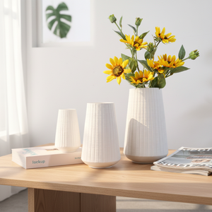 Vase nordique Morandi, ornements pour fleurs séchées, design créatif, minimalisme moderne, fait main, décoration de salon, décoration de la maison - Product Image 5