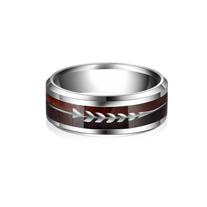 Simple Elegent Man Black Brown Stainless Steel Arrow <strong>Ring</strong> - Product Image 2