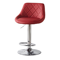 Tabouret de bar minimaliste à motif diamant, pivotant et inclinable, rembourré, réglable en hauteur, pour usage commercial – Vente en gros directe usine