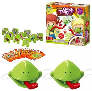 Hot Sell Dual Play Funny Learning Lizard Shape Capture Quick Tongue Family Interactive Educational Toys Board Game For Party