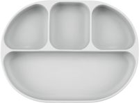 Assiette pour tout-petit en silicone de qualité alimentaire avec compartiments et ventouse, assiette d'apprentissage pour bébé, assiette d'alimentation en silicone pour bébé