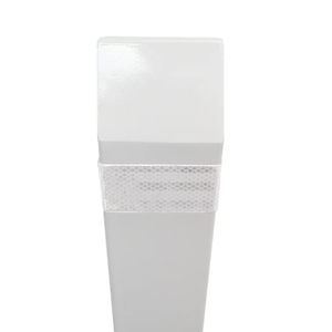 Poteau de sécurité carré en acier <span class=keywords><strong>blanc</strong></span> avec sommet incliné, modèle australien, en promotion - Product Image 3
