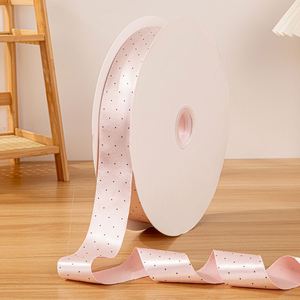 Ruban en acétate à pois de 2,5 cm/4 cm de qualité supérieure pour fleuristes, emballage cadeau haut de gamme, 100 yards/rouleau - Product Image 6