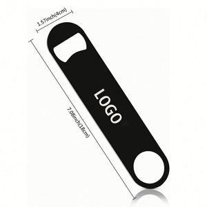 Abridor de Botellas de Acero Inoxidable Plano y Portátil con Logotipo Personalizado para Promociones de Cervecerías - Product Image 2