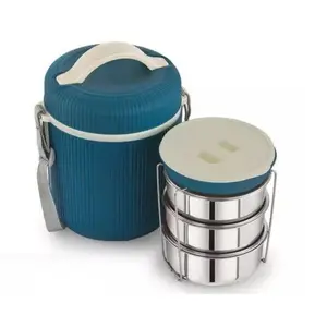 Premium Quality Material Stainless Steel Heatable Food Container Tifin for Unisex from Indian Supplier