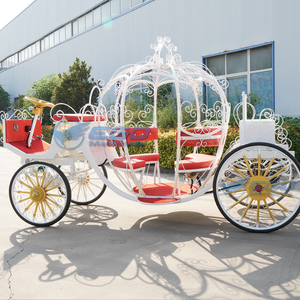 Carroza Eléctrica de Jardín 2025, Carroza para Visitas con Diseño de Calabaza, Vehículo para Bodas, Carroza de Caballos Estilo Europeo, Carroza Eléctrica para Turismo - Product Image 3