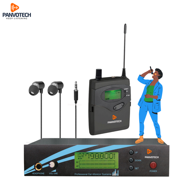 Panvotech Wireless in Ear Monitor System Professional Audio WIEM-300