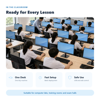 Ordinateur de bureau tout-en-un GREELAN 23,8 pouces avec écran FHD et logiciel NetRecover pour la gestion des salles informatiques scolaires