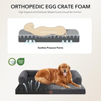Orthopädisches Hundebett Wasserdichter Arktischer Samt Eierkarton-Schaumstoff Haustier-Sofa Waschbares Großes Hundebett für Einzelhändler Maßgefertigtes Fabrikbett