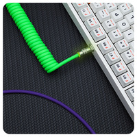 Kabel Keyboard mekanik USB Tipe C, kabel pengisi daya silikon 3m untuk Keyboard OPP dan tas