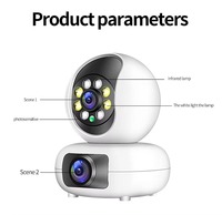 Caméra intérieure TUYA 4MP, appels vocaux bidirectionnels, installation variée, alarme sonore et lumineuse en temps réel, babyphone