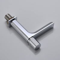 Robinet Mitigeur de Lavabo Moderne LUSA à Poignée Unique, en Laiton et Alliage de Zinc, avec Cartouche Céramique, Eau Chaude et Froide, Garantie 5 Ans, à Trou Unique