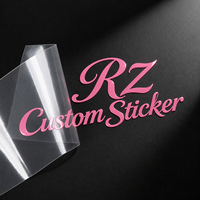 Stiker Transfer UV Custom Hot Sale untuk Kotak Hadiah, Stiker 3D, Logo Kursif, Label Kemasan Mewah