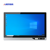 PC industriel sans ventilateur 21,5 pouces tout-en-un, écran tactile capacitif 10 points, 2 LAN, 4 USB, 6 COM, Q W21RWH T