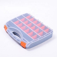 Boîte de rangement d'outils Pièces détachées pour vis Organisateur transparent avec grilles amovibles