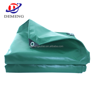 Bâche en PVC enduit vert 600 GSM super résistante et imperméable pour rideau latéral <span class=keywords><strong>de</strong></span> camion, idéale pour couverture extérieure à prix abordable - Product Image 6
