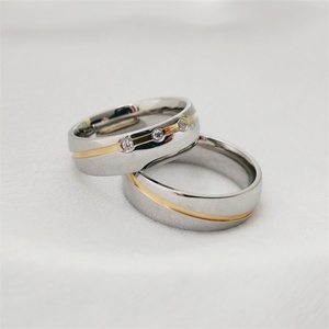 Anillos de Moda para Mujer, Anillos de Compromiso con Circonita y Diamantes, Anillos de Acero Inoxidable para Pareja, Venta al Por Mayor - Product Image 4