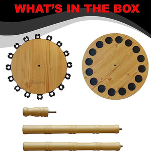 Fishing Rod Rack Wooden Rotating Display Stand <b>Desktop</b> Storage Organizer Natural Wood Color 1 Layer <b>Shelf</b> - Product Image 4
