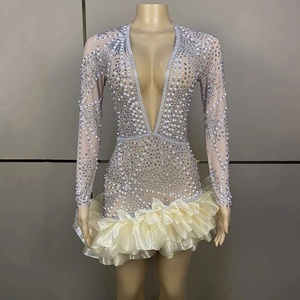 <span class=keywords><strong>Robe</strong></span> de soirée longue en satin <span class=keywords><strong>rose</strong></span> avec strass et perles pour femme, taille naturelle, respirante, pour l'été, XS8152 - Product Image 3