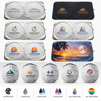 Pare-soleil de voiture en polyester personnalisé avec logo, cadeau promotionnel pour concessionnaires automobiles, vente en gros