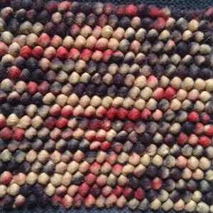Tapis à poils ondulés en laine, accessoire tissé à la main, plusieurs couleurs, à boucle, taille personnalisée - Product Image 1