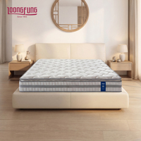 Matelas hybride orthopédique LOONGFUNG enroulable pour la maison et l'hôtel avec ressorts ensachés intelligents et mousse à mémoire de forme infusée de gel, taille King personnalisée