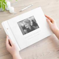 Livre commémoratif en similicuir écologique, livre de condoléances, livre de souvenir, processus de gaufrage personnalisé avec 50 pages, album photo avec fenêtre