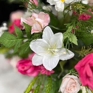 वादा है कि आप मुझे फूलों की सजावट समृद्ध पीनी कृत्रिम फूल धावक शादी की पृष्ठभूमि - Product Image 4