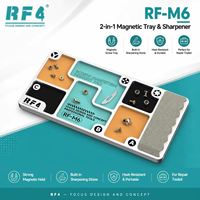 Plateau à vis magnétique 2-en-1 RF4 M6 avec pierre à aiguiser intégrée, maintien magnétique puissant pour l'entretien des outils de réparation