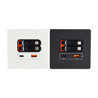 Boente soket daya dinding elektrik, Mini tersembunyi rumah konfigurasi USB kabel tipe-c Lightning 16A Universal