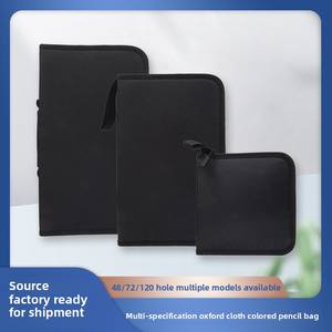 Étui à crayons pliable étudiant portable avec sac de rangement de papeterie <span class=keywords><strong>simple</strong></span> à fermeture éclair pour croquis et <span class=keywords><strong>dessin</strong></span> au <span class=keywords><strong>crayon</strong></span> de couleur - Product Image 2