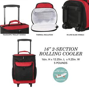 2023 Custom Ice Cream <span class=keywords><strong>Carry</strong></span> Trolley Tote Große Thermal Picknick Rolling <span class=keywords><strong>Cooler</strong></span> <span class=keywords><strong>Bag</strong></span> auf Rad für Lebensmittel - Product Image 6