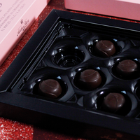 Boîte cadeau de luxe avec couvercle en carton fait main et base, impression personnalisée, boîte cadeau à bonbons au chocolat avec séparateurs