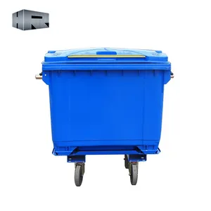 120L 240L 360L 660L 1100L Nhựa Chất Thải Thùng Di Động Bánh Xe Thùng Ngoài Trời Chất Thải Tái Chế Thùng Rác Với Xe Nâng Kênh