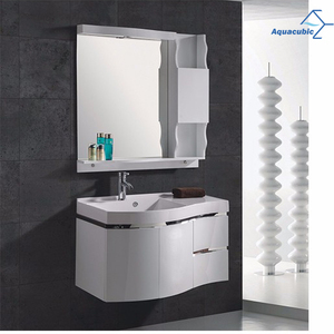 Cabinetry Minimalist Top Design <strong>Bathroom</strong> Wall Hung <strong>Freestanding</strong> Vanity Sink Cabinets with Top and <strong>Mirror</strong> - Product Image 5