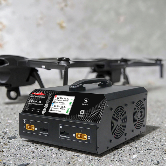 UAV Drone Charger  UP2800-14S 28A 2800W with 2 Channels for 6-14s Lipo LiHV Intelligent Battery Max Power
