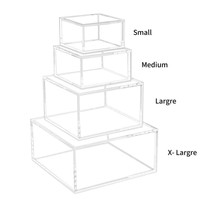 Boîte de rangement en acrylique avec couvercle, conteneur de bureau multi-usages pour agrafeuses, surligneurs, fournitures de bureau