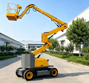 Plataforma Elevadora Articulada Autopropulsada, Plataforma de Trabajo Aérea Hidráulica con Brazo Articulado, Diseño Compacto Amarillo para Construcción y Mantenimiento - Product Image 5