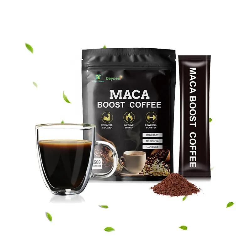Kopi energi Maca Cina untuk pria power Herbal alami vitalitas sehat kopi Maca instan hitam untuk pria