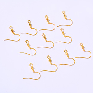 S925 Silver Plated Beaded Ear <b>Hook</b> Large Size DIY Jewelry Finding Iron Material Plating Process Solid Color Multiple Sizes - Product Image 1
