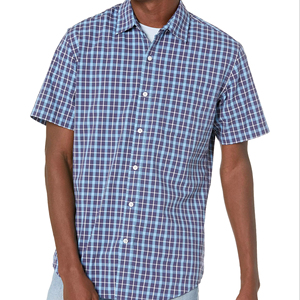 Camiseta Casual de Punto para Hombre, Corte Regular, Estampado Veraniego, Manga Corta, Transpirable, de Algodón, para Oficina, Cuello Clásico - Product Image 1