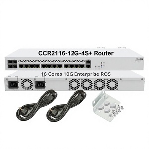 Mikrotik CCR2116-12G-4S+ 16 Cores 10G Enterprise ROS 16G DDR4 16-CORE 2GHZ CPU 10G SFP+ M2 PCIE SLOT Dual - Redundant Power - Product Image 1
