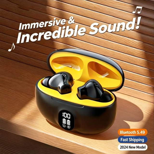 Wireless Earbuds BT 5.4 In-Ear Sports Headphones Active Noise Cancelling HiFi Stereo Long Playtime HD Calling Voice Control