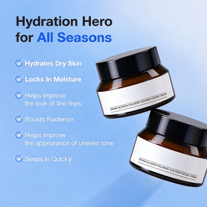 Crème hydratante pour le visage en couches, formulée avec une matrice d'acide hyaluronique composé, du squalane et de l'acétate de tocophérol - Product Image 4
